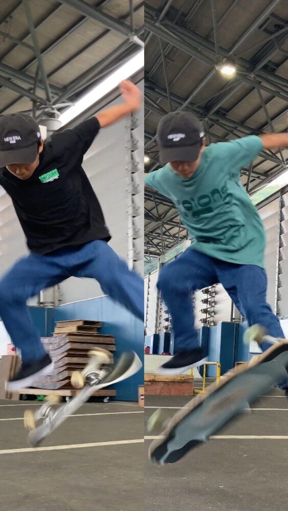 スケボーとロンスケ、同じ技でもやり方全然違う🛹🛹Skateboard / Long skateboard