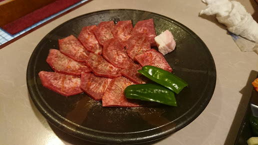 別府の焼肉平壌苑の牛肉