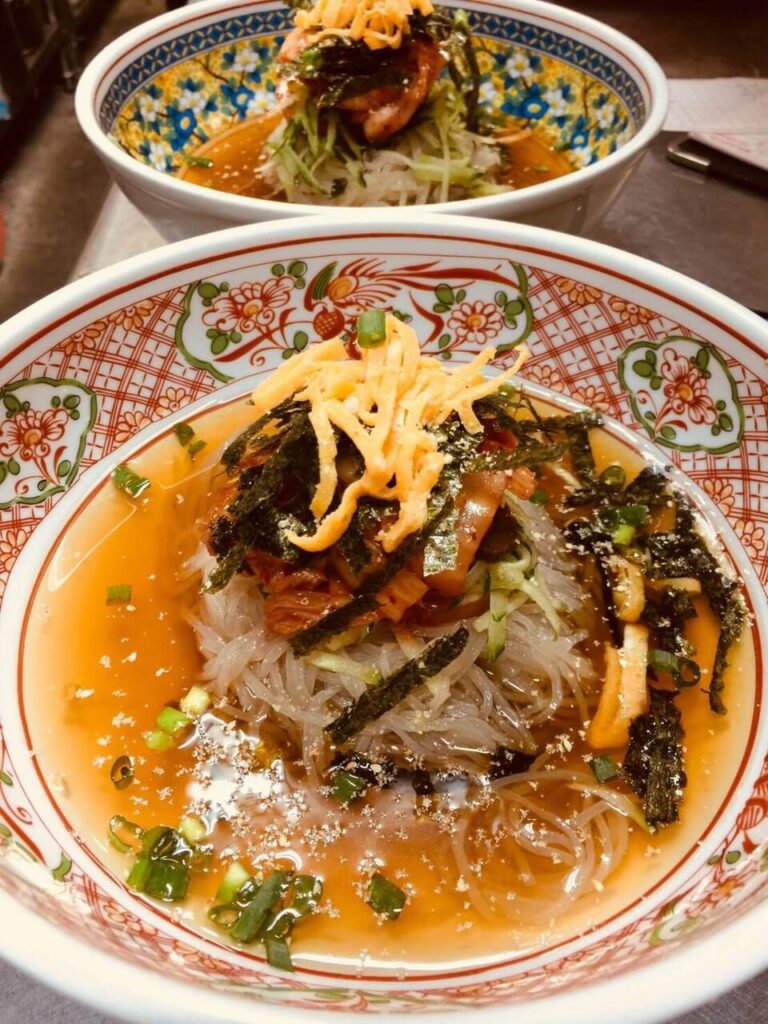 別府の焼肉平壌苑の冷麺
