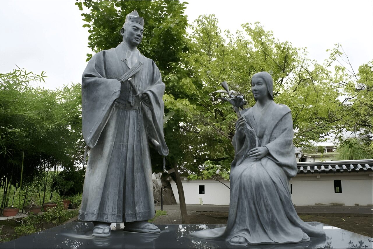 細川忠興と細川ガラシャの夫婦像