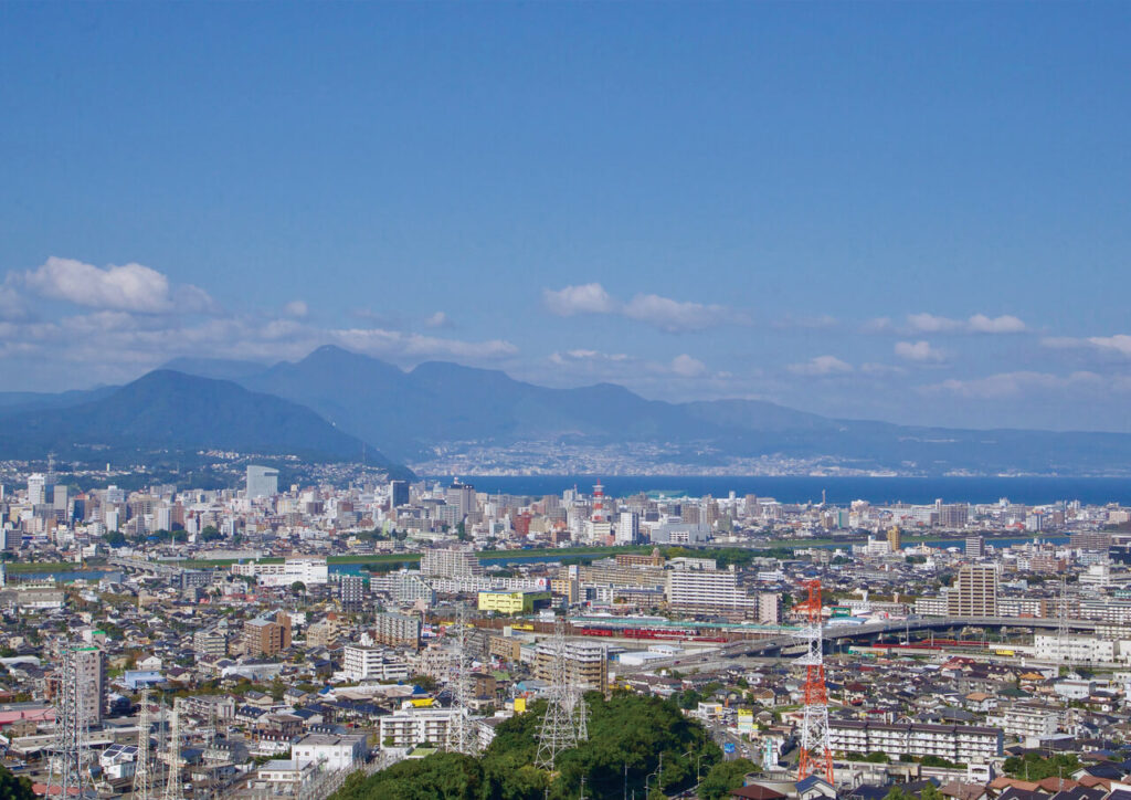 大分市 市街地 風景 大友氏遺跡 府内城跡 戦国時代 歴史 大友家 ゆかりの地