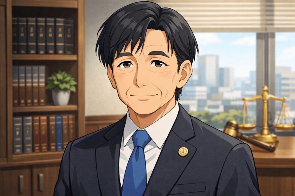 古庄玄知のイメージイラスト 大分県選出の参議院議員 弁護士出身の政治家像