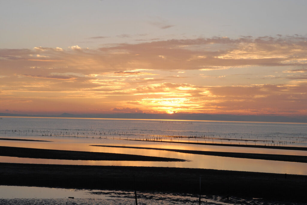 豊後高田市・真玉海岸の夕日