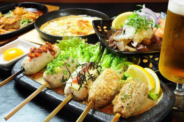 炭火焼きの焼き鳥