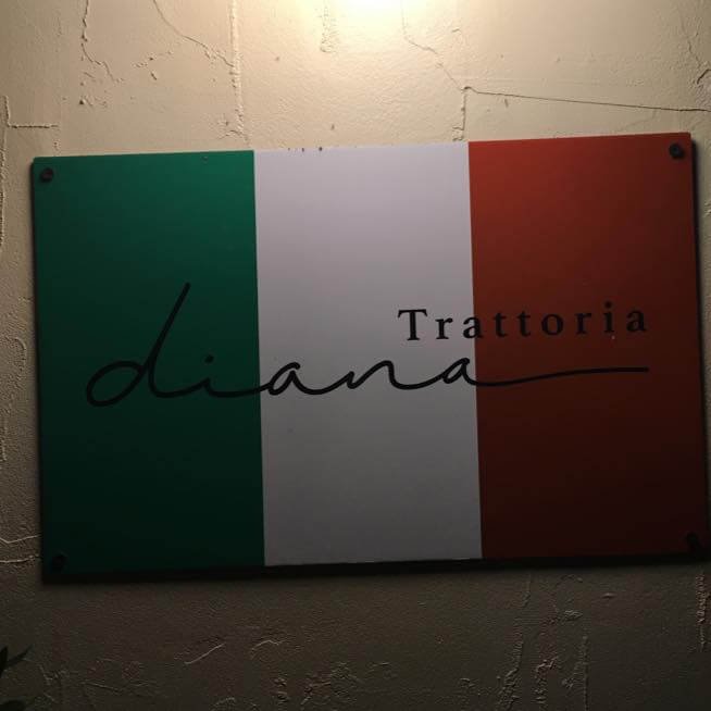 Trattoria dianaの看板